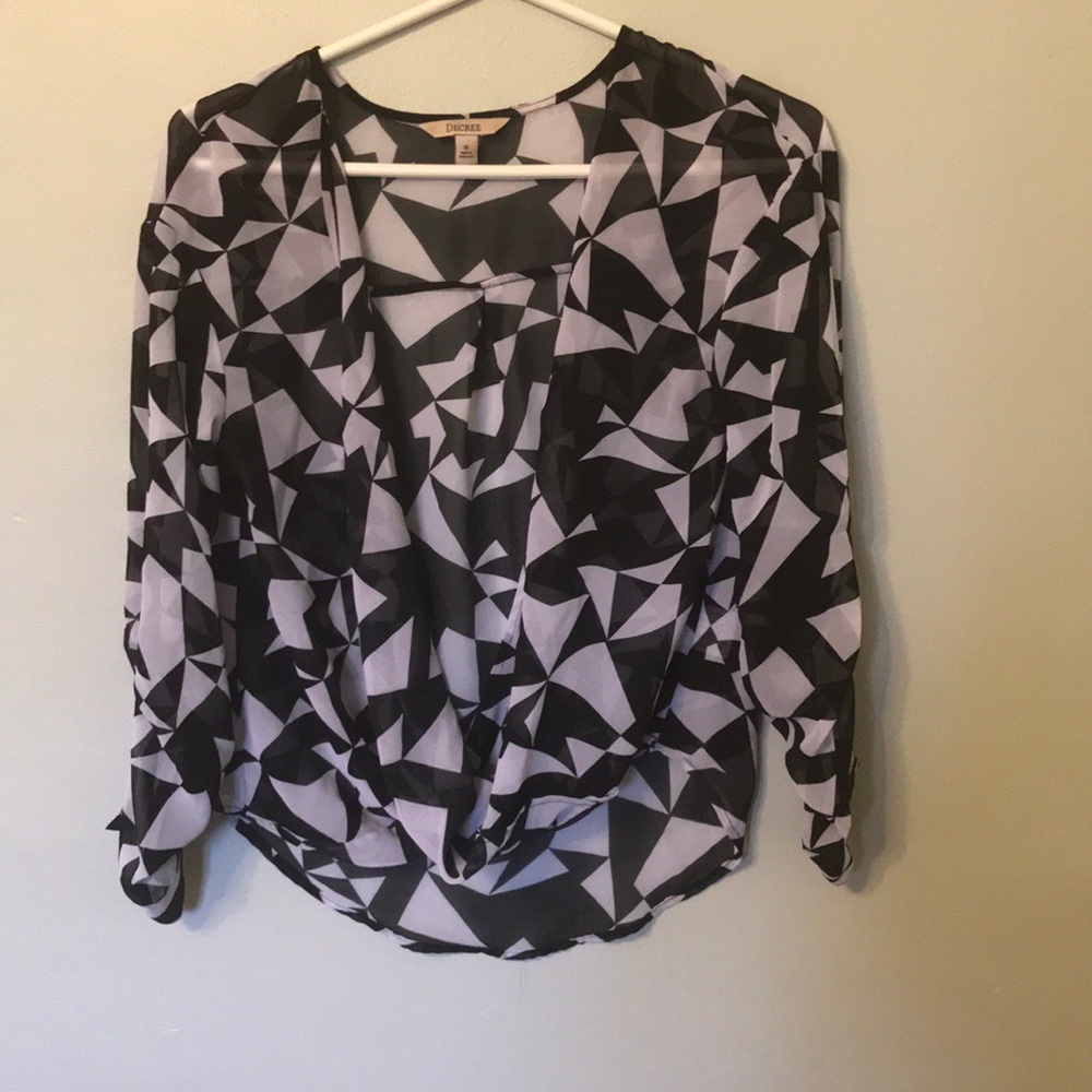 Open front blouse